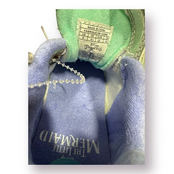 Disney Little Mermaid‎ Laceless Light Up Shoes Toddler Size 6 - Picture 5 of 6